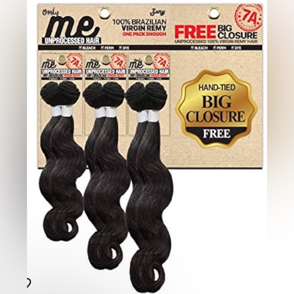 3-bundles+1freeclosure Remy Brazilian Hair